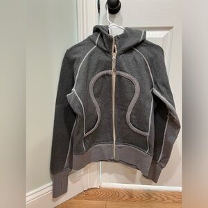 Gray Sparkle Lululemon full zip Scuba
